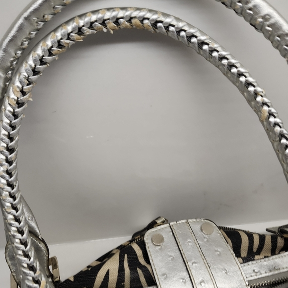 Guess by Marciano Silver Metallic Canvas Tote - Picture 9 of 10